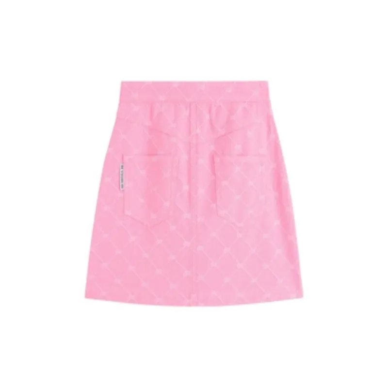 Bebe Denim Short Skirts Women's Pink-1