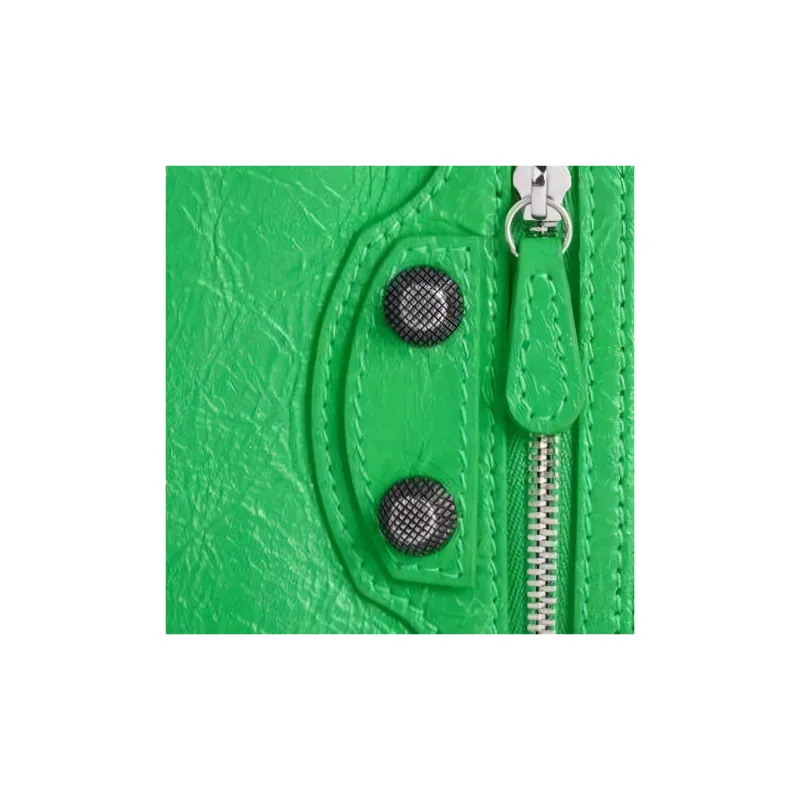 Balenciaga Le Cagole Lambskin Coin Purse Women's Bright Green-2