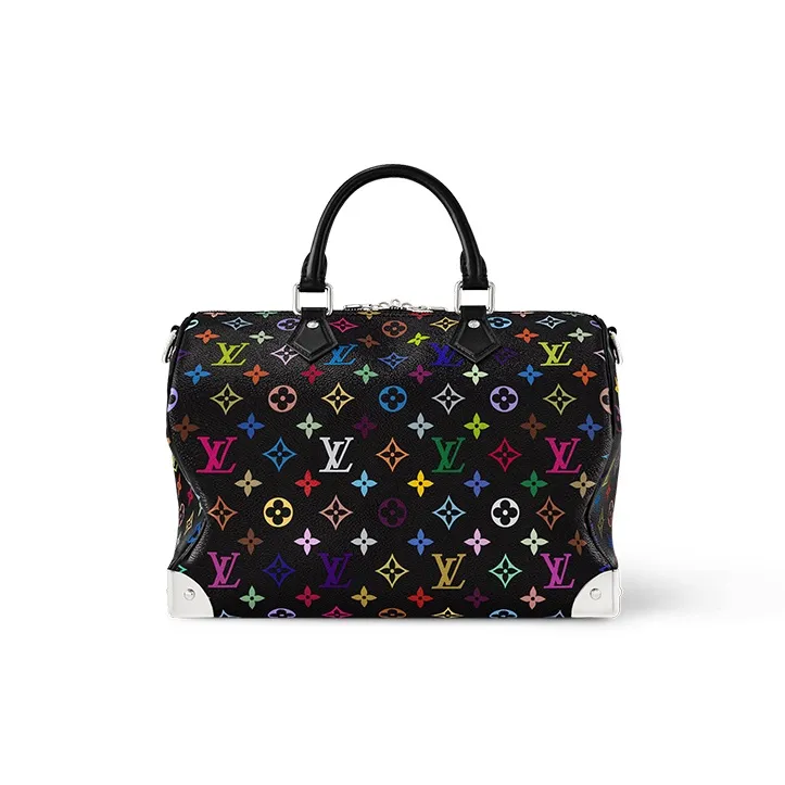 LOUIS VUITTON X Takashi Murakami Speedy Soft 30 Black Multicolored-2