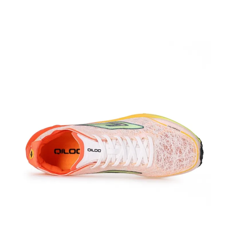 QILOO Anti-Slip And Wear-Resistant Breathable Low-Top Full Palm True Carbon Plate Running Shoes Unisex Sunrise Sunrise-3