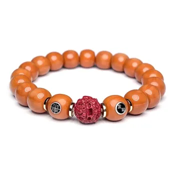MOUNTAINS AND MANS Monkey Head Walnut New Chinese Style Good Luck Beaded Bracelet Unisex