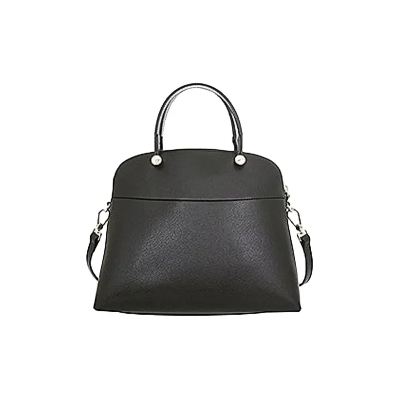 Furla Piper Collection Leather Shoulder Bag Crossbody Bag Handbag Medium Size Women's Black-3