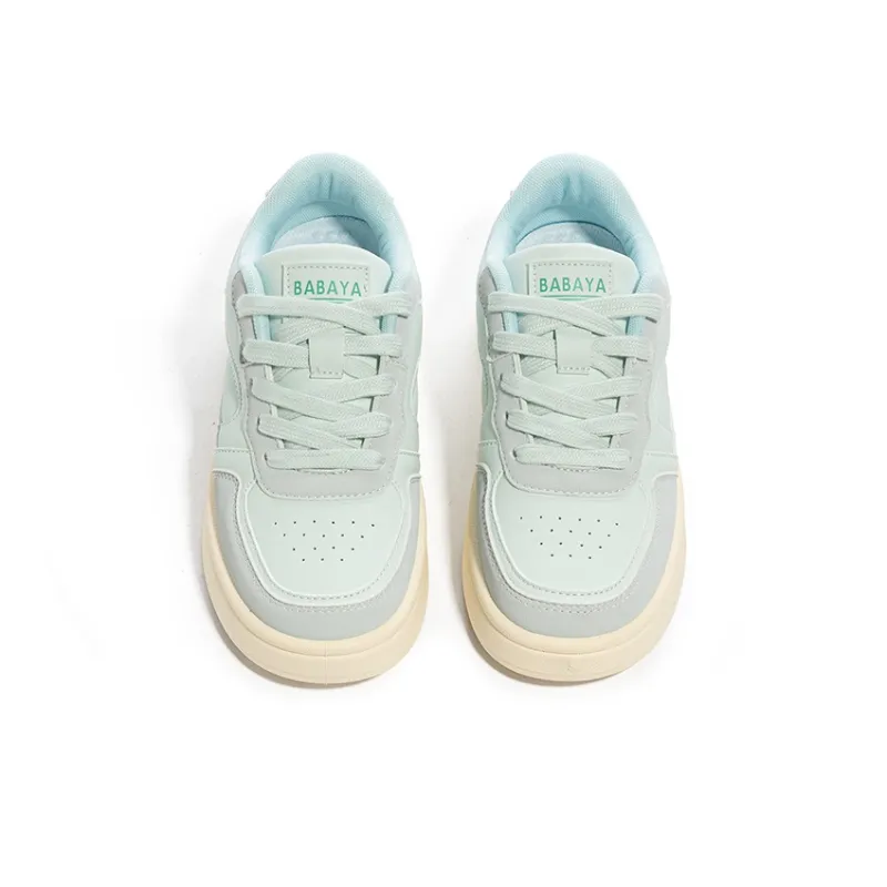 Babaya Anti Slip And Wear Resistant Breathable Low Top Kids' Skateboarding Shoes Blue Gray Teenagers-5