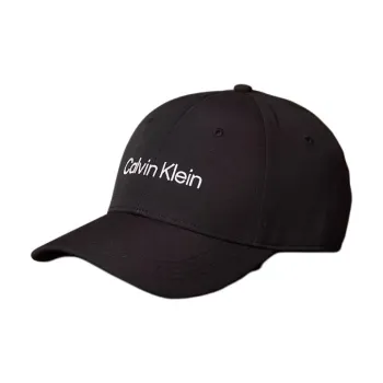 CALVIN KLEIN Recycled Polyester Metal Baseball Caps Unisex Black