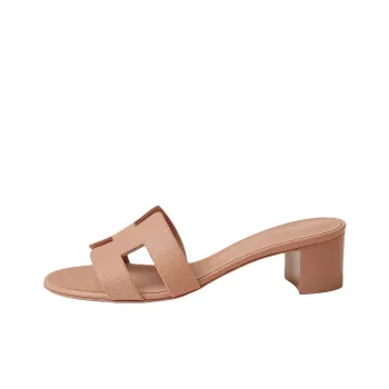 HERMES Oasis Slide Slippers 5cm Women's Pink