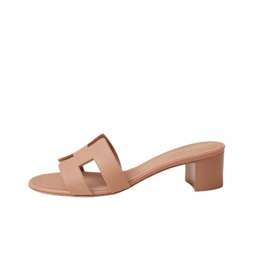 HERMES Oasis Slide Slippers 5cm Women's Pink