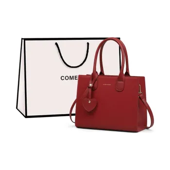 COMELY Cow Leather With Synthetic Leather Mom Bag, Crossbody Bag, One Shoulder Handbag Regular Women's Red