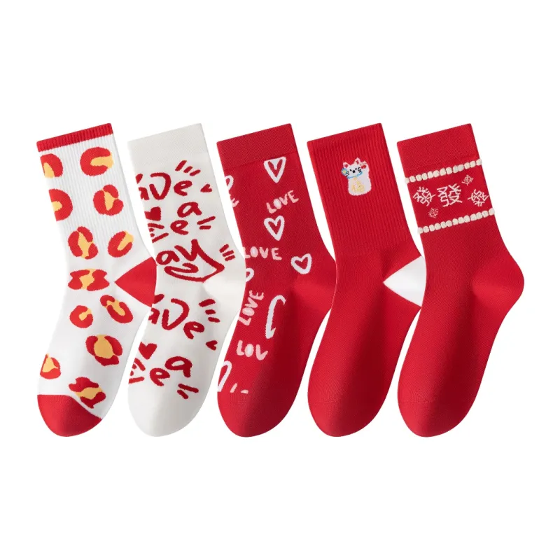 Caramella Mid Calf Socks Unisex Combo Set-67