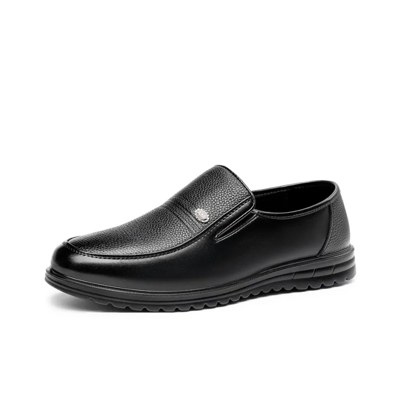 HUANAI Men's Casual Shoes Men Low Top Black-1