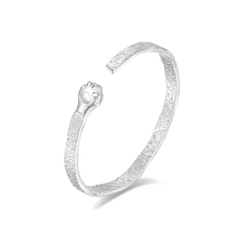 Nine Music Foot Silver 990 Bangles Women's