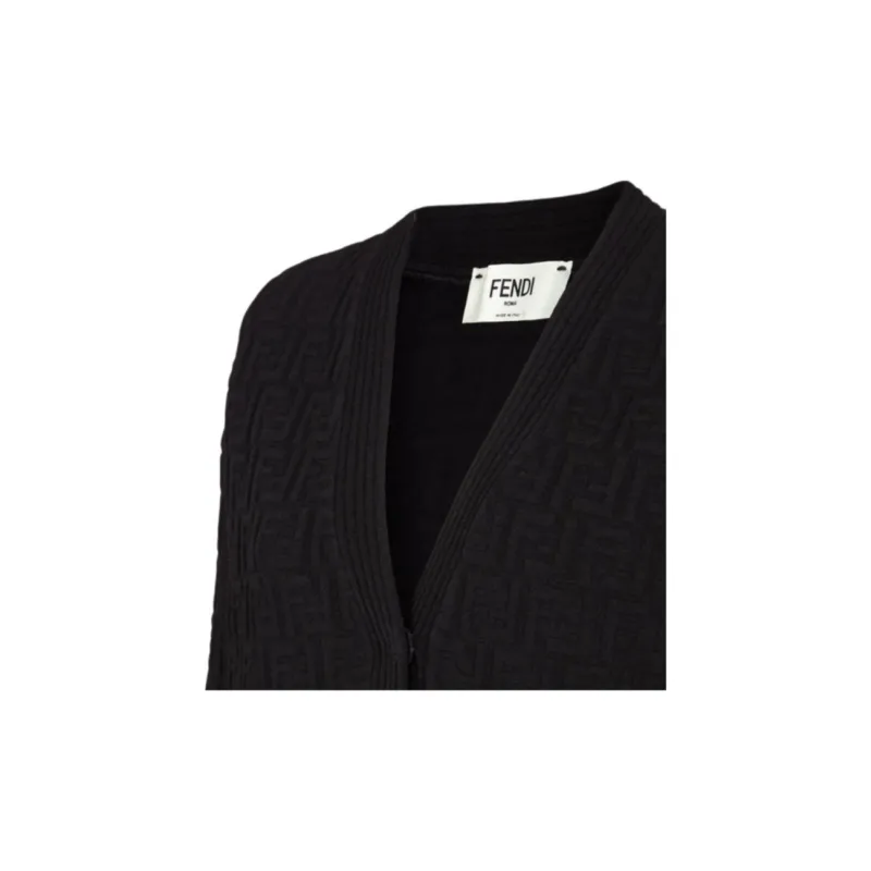 FENDI FF embossed Monogram Cardigan-4