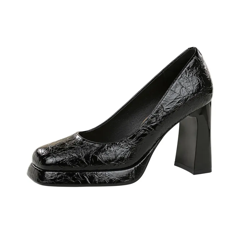 YAFEI XUANYU Chunky Heel High Heels 9CM Women's-0