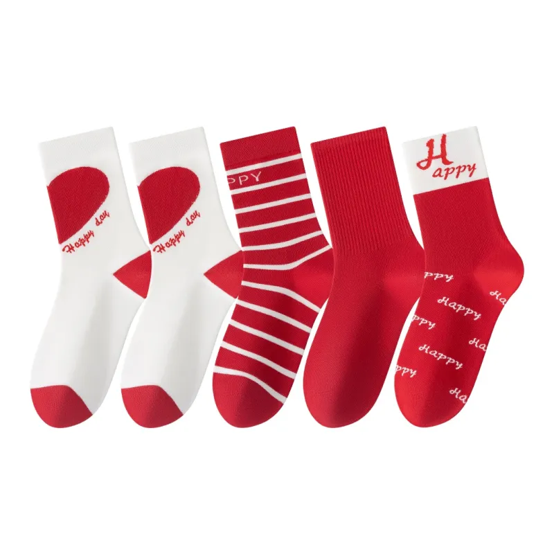 Caramella Mid Calf Socks Unisex Combo Set-19