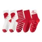 Horizontal Stripes+Plain Socks+Ribbed Cuff Happy+Large Heart+Large Heart