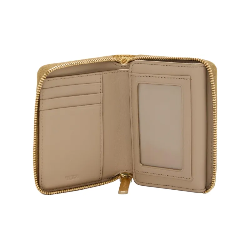 TUMI Leather Wallet Women's Gold-2