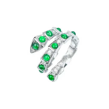 CUIYURIJI Ice Glutinous Jadeite Rings Unisex