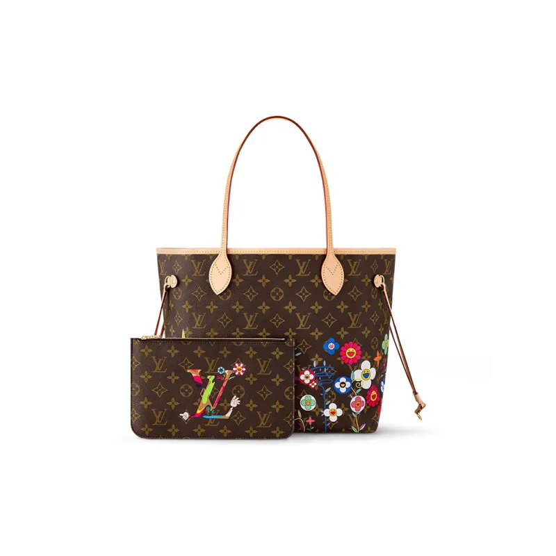 LOUIS VUITTON X Takashi Murakami Neverfull Mm Superflat Monogram-2