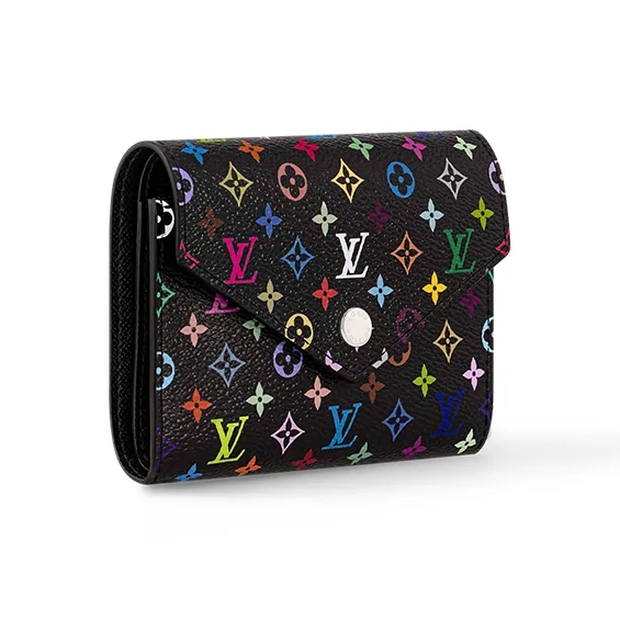 LOUIS VUITTON X Takashi Murakami Victorine Wallet Black Multicolored-1