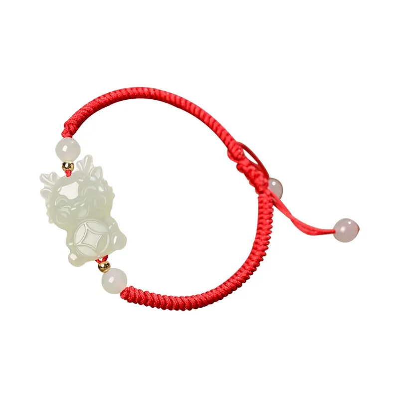 KUNYUYAO Hetian Jade Bracelets Pale Greenish White Jade Unisex-17