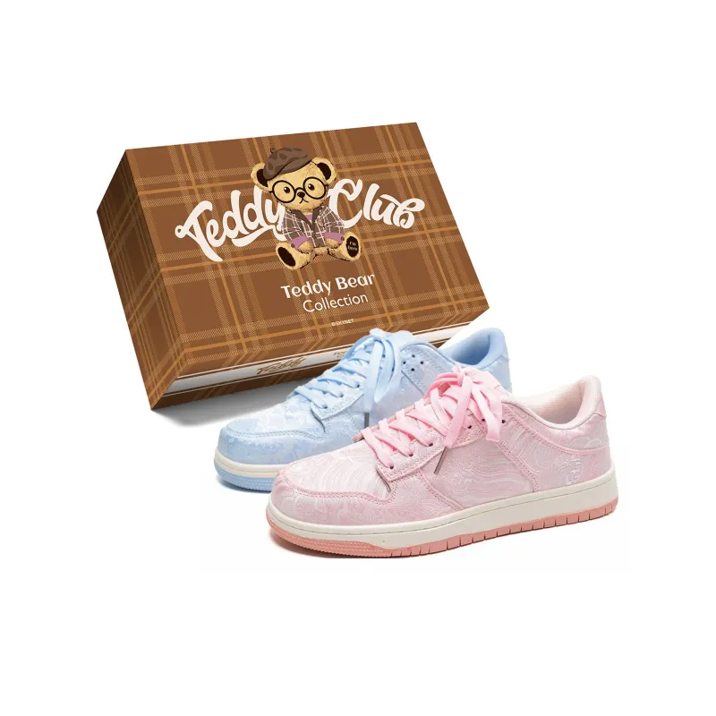 Teddy Bear Collection Coverage Slip Resistant And Abrasion Resistant Low Top Skateboard Shoes Unisex-4