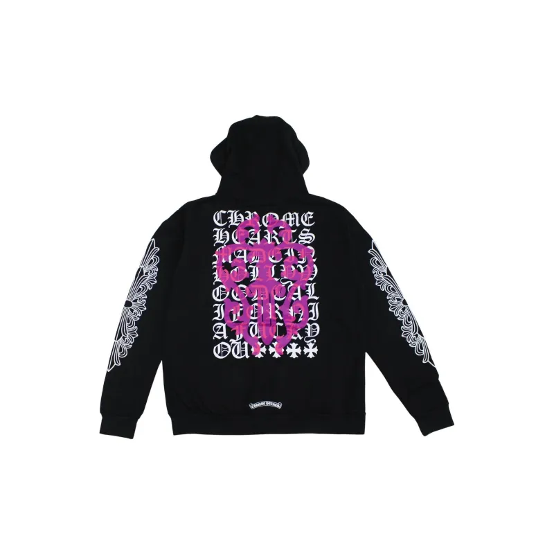 Chrome Hearts Eye Chart Dagger Zip Up Hoodie-1