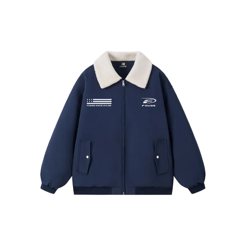 FOASIS Puffer Jacket Unisex Navy Blue-1