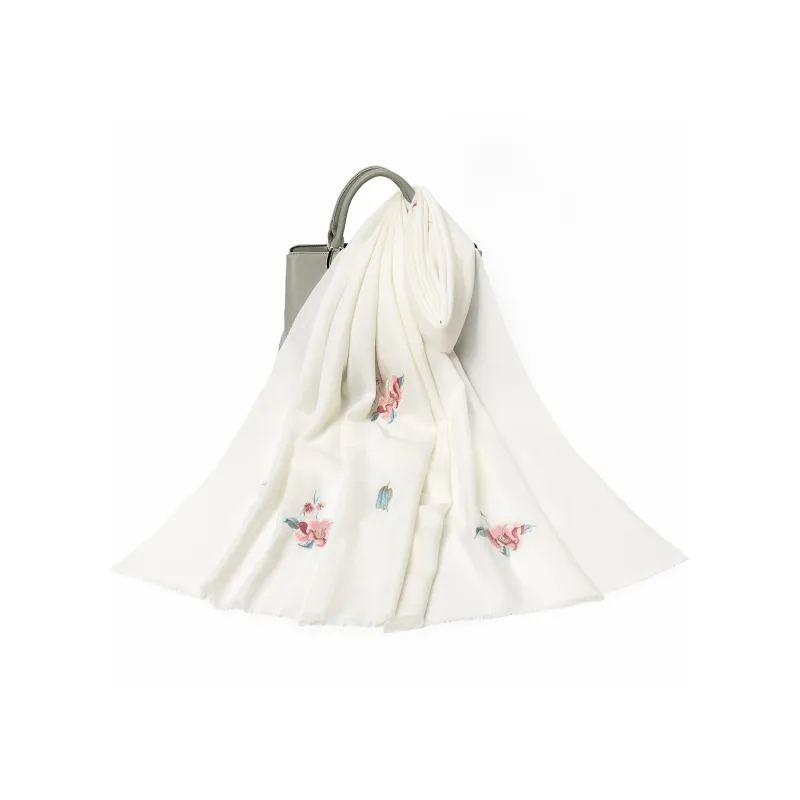 Shanghai Story 100% Sheep Wool Shawls Women's Fragrance Collection 3 Colors Available-38