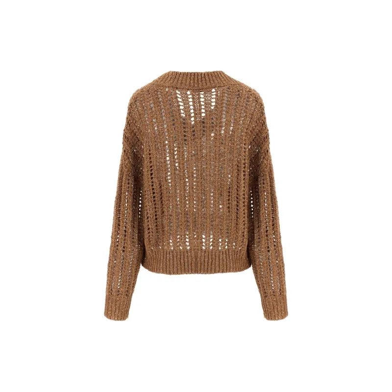 Brunello Cucinelli V Neck Drop Shoulder Jumper-1