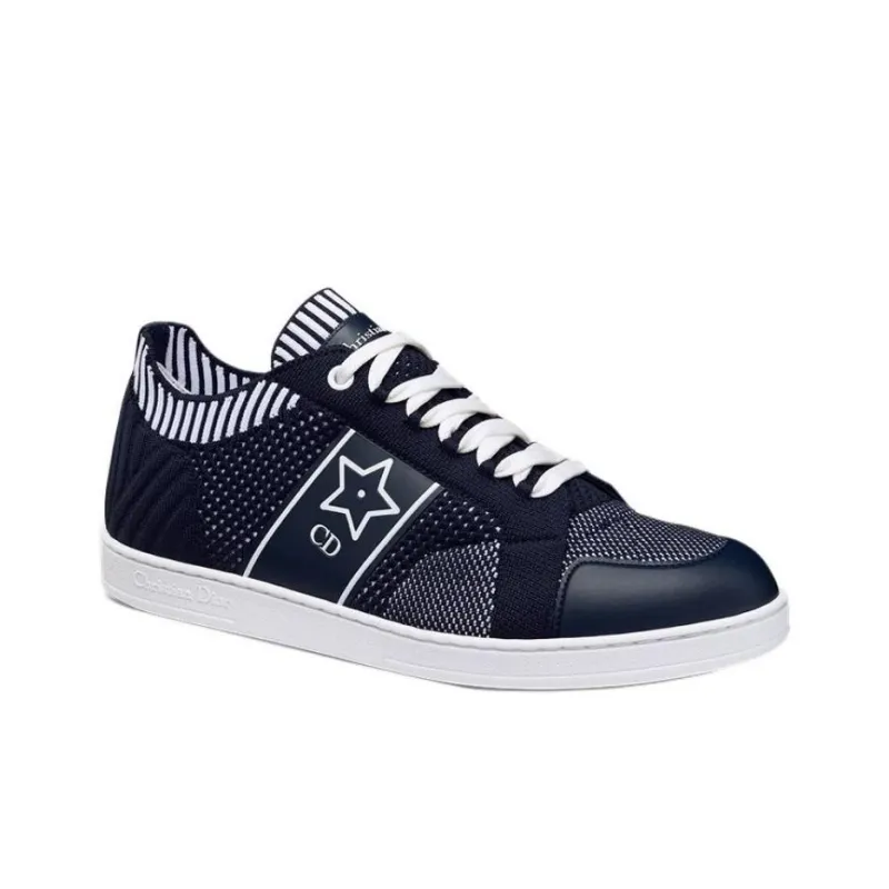 DIOR Star Low Top Skateboard Shoes Women's Blue-2