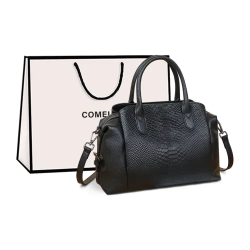 COMELY Cow Leather Crossbody Bags Handbags Regular Women's Black