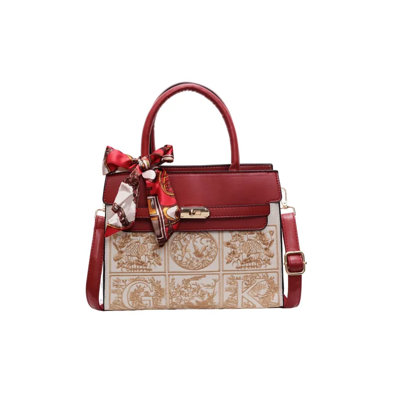 BLAKE FLEETO PU Handbag Regular Women's Burgundy-5