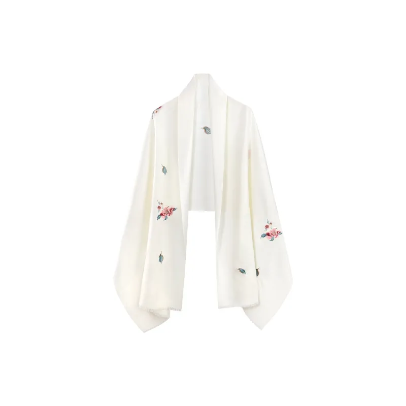 Shanghai Story 100% Sheep Wool Shawls Women's Fragrance Collection 3 Colors Available-36