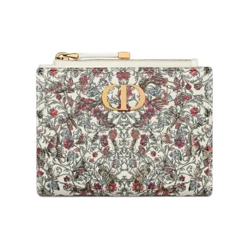 DIOR Dioramour Dior Calfskin Wallet Women's Multicolor