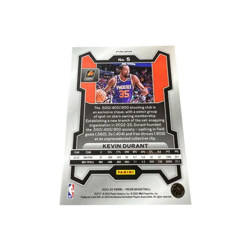 PANINI Suns Kevin Durant KD High End Ice Collection Stunning Holographic Ice Prizm Card Rare Card Sports Cards 1 Piece-1