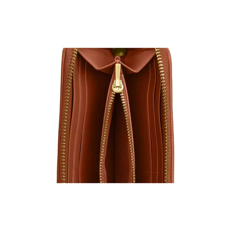 COACH Jacquard Wallet Small Size Women's Cocoa-Painted Amber-3