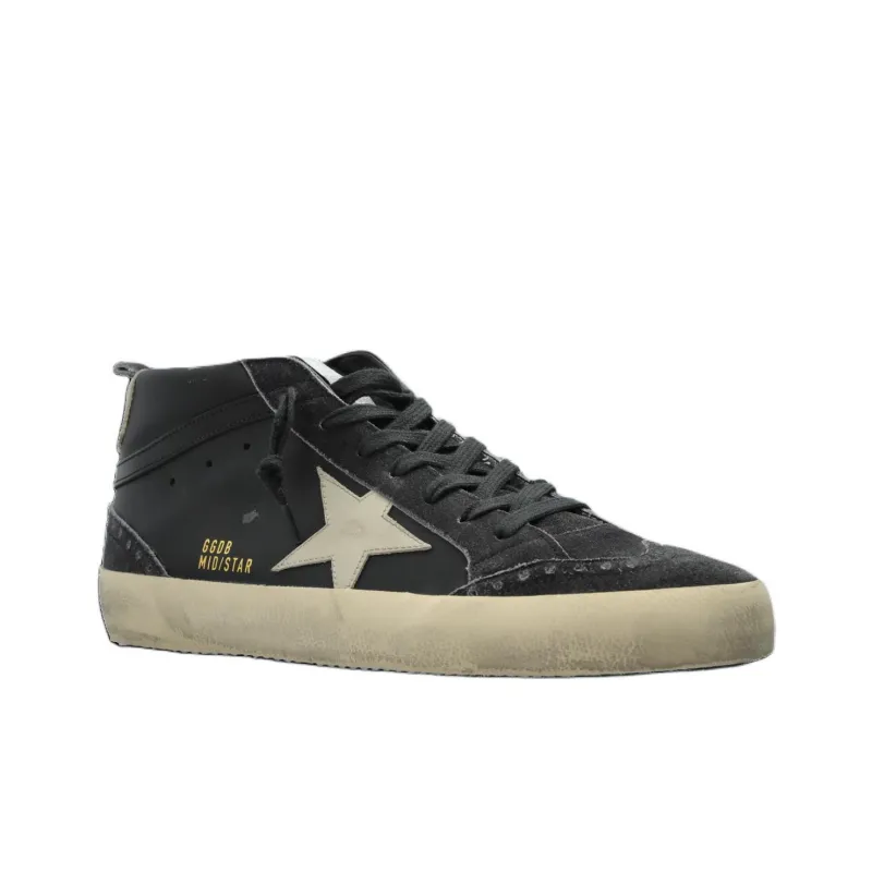 Golden Goose Mid Star Mid Top Skateboard Shoes Men's Black-2