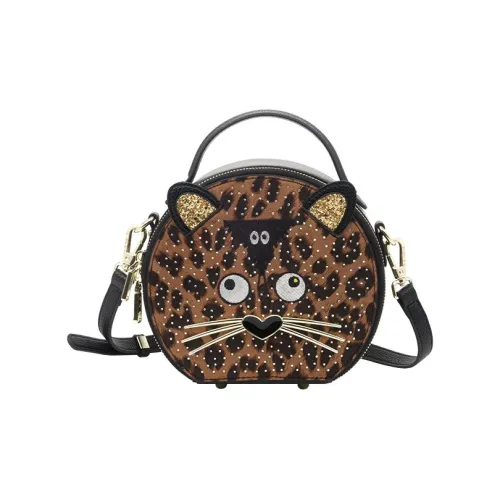 EYE THEME PU Crossbody Handbags Women's Leopard Print With Black