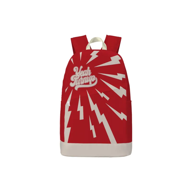 TURN UP Nylon Backpack Unisex Red-0