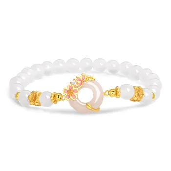 Lao Feng Xiang Chalcedony S925 Silver, Hand Bracelet Women's