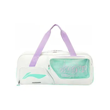 LiNing Badminton Series Polyester Fiber Spliced With TPU Handbag Unisex White