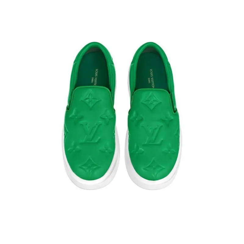 LOUIS VUITTON Beverly Hills Casual Shoes Men's Green-1