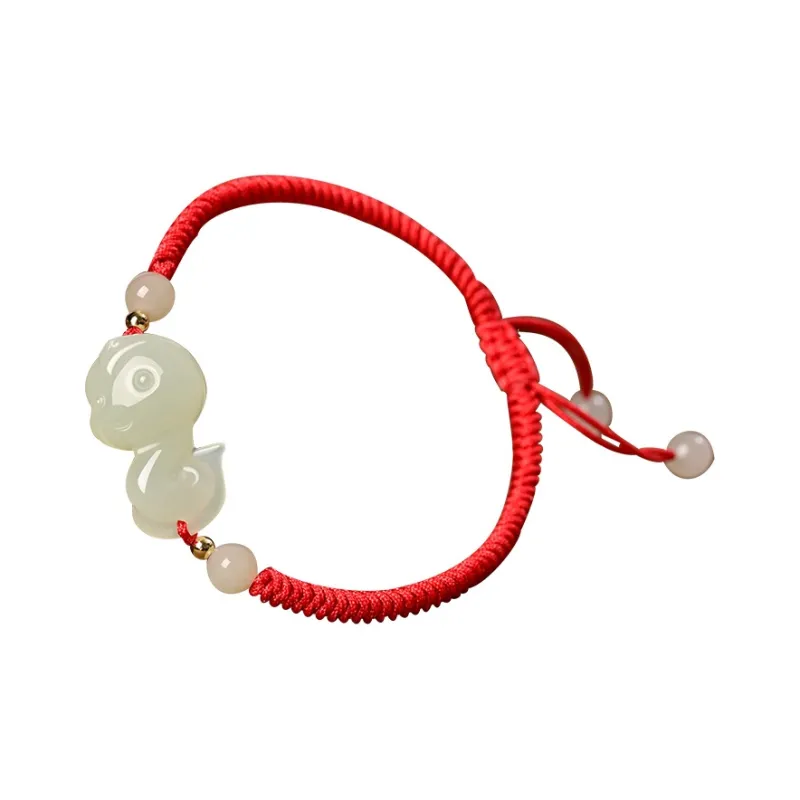 KUNYUYAO Hetian Jade Bracelets Pale Greenish White Jade Unisex-20