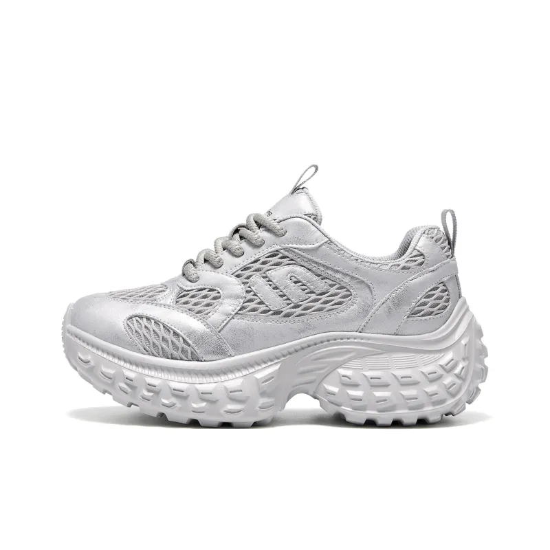 Spider King Low Top Chunky Sneakers Women's Ecru-5