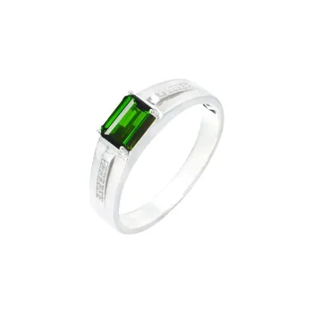 AIDAQIAN S925 Silver Diopside Rings Men's