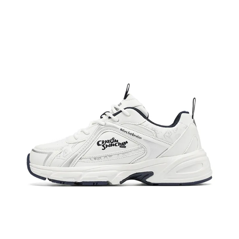 Crayon Shinchan Chunky Sneakers Unisex Low Top White Blue-1