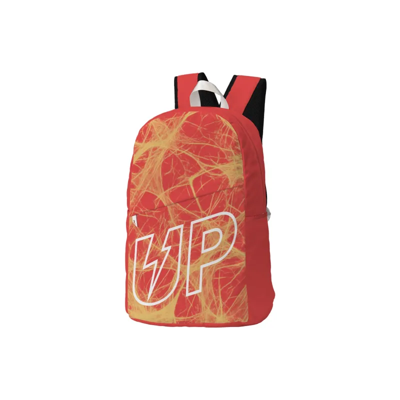 TURN UP Polyester Backpack Unisex Red-1