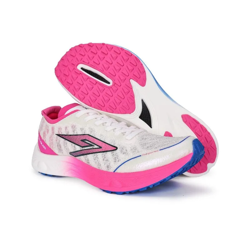 QILOO Breathable And Resilient Low Top ETPU Technology Running Shoes Unisex Cherry Blossom Snow Moon-4
