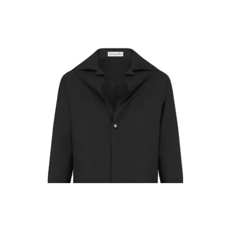 DIOR FW24 Black Cotton Poplin Shirt Women's Black-2