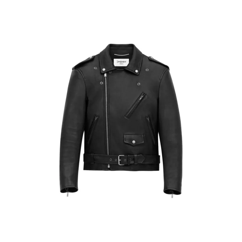 SAINT LAURENT Lambskin Biker Jacket-1