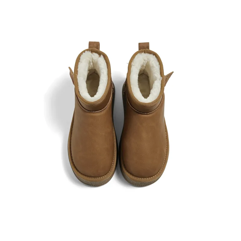 HUANQIU Warm Wear Resistant Slip Resistant Short Snow Boots Women's-4